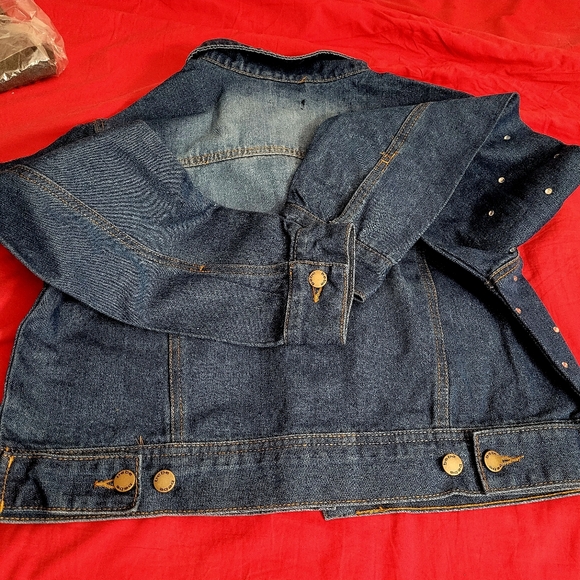 Bebe Denim Jacket With Rhinestones - Picture 3 of 3